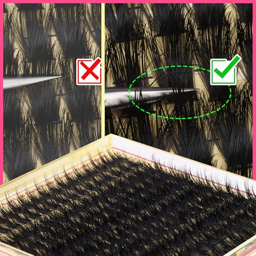 Lash Clusters -C Wispy Spikes 160D 10-18mm DIY Lash Extensions, Natural & Dramatic