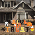 Halloween Yard Signs with Stakes - Trick or Treat, Pumpkin, Spider Decor Set