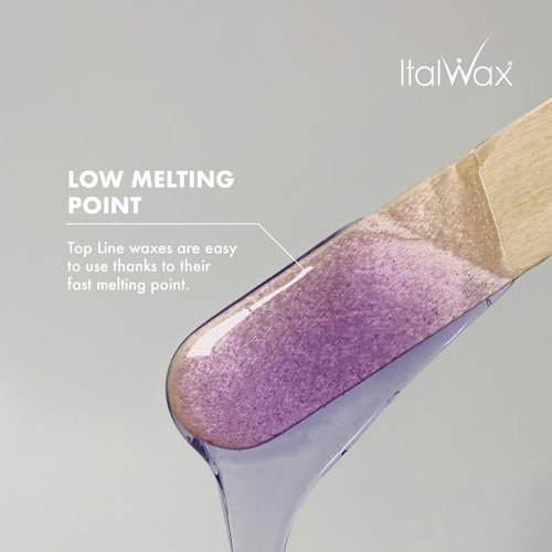 Italwax Top Line Orchid Hard Wax Beads 1.65 lb (750 g) – Transparent Fast-Setting Jelly Wax with Floral Fragrance for Bikini & Underarms, Strong Grip, Professional Use – Made in Italy