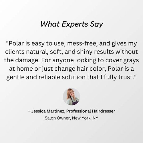 Polar Haircare - Dye Shampoo for Gray Hair | Natural Vegan Light Brown Color - 6.76 Fl Oz