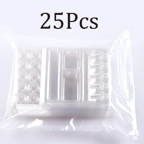 HOINCO 25PCS Disposable Tattoo Cartridge Tray,Plastic Tattoo Cartridge Cup Holder For Working Cup Cleaning Cup