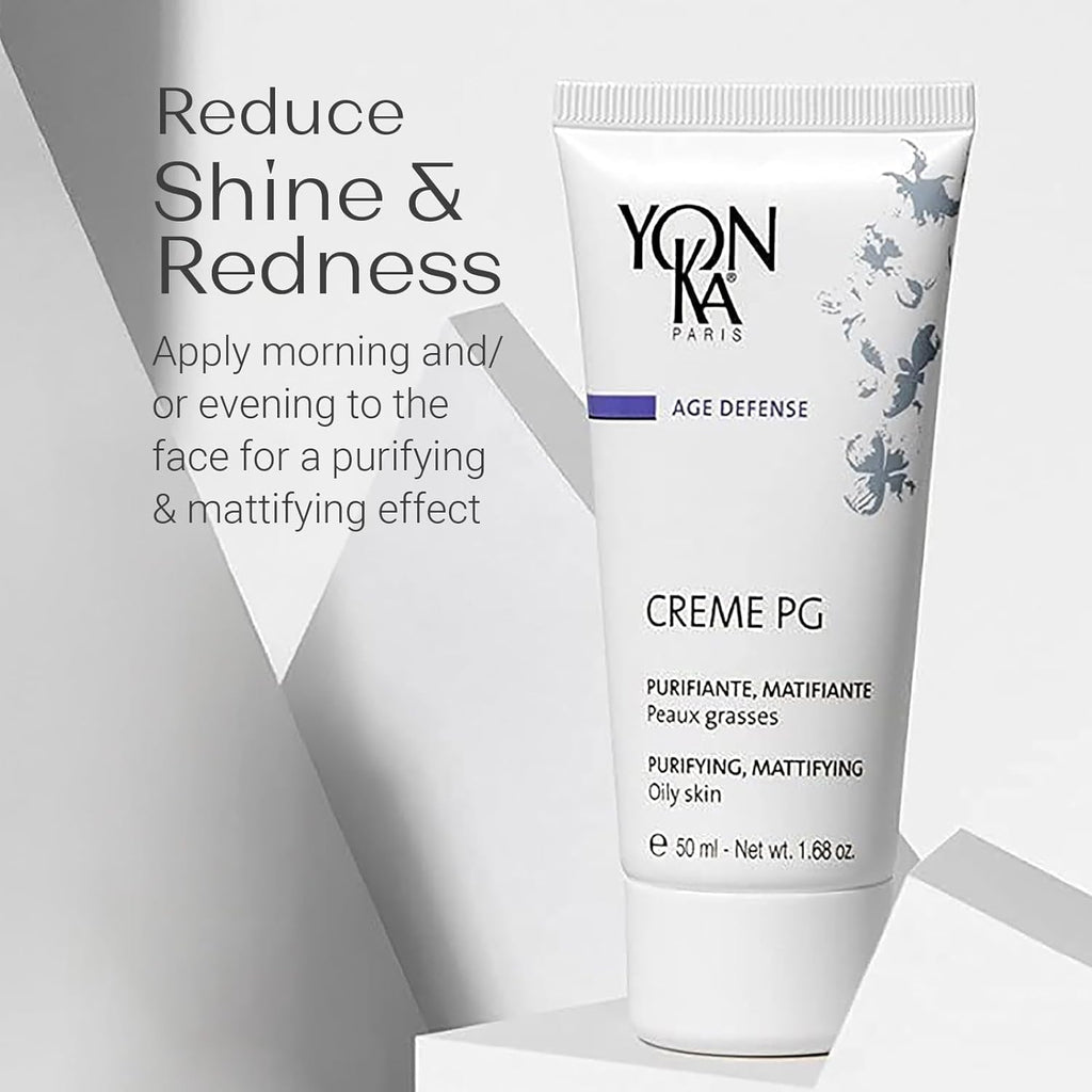Yonka Creme PG - Mattifying Protective Cream for Oily Skin | Anti-Aging Treatment | 1.68 oz