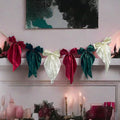 Christmas Bow Garland - Holiday Party Decorations for Home & Events, 6 Bows