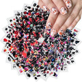 Halloween Nail Art Stickers 3D Self-Adhesive Ghost Skull Spider Web Bat Decals - Style B24