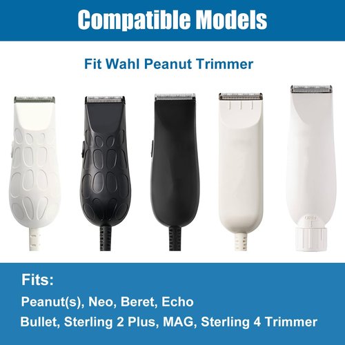 4 Pack Peanut Clipper Guards for Wahl Peanut Trimmer #08655#08685#08663 - Replacement Cutting Guides Comb From 1/8" to 1/2" - Fits for Wahl Peanut Guards, Black