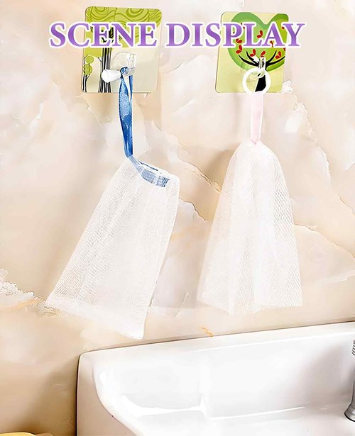 DAWZMR 60PCS Mesh Soap Bags for Soap Bars, Shampoo Lather Net for Foaming & Drying for Shower Body Facial Cleaning