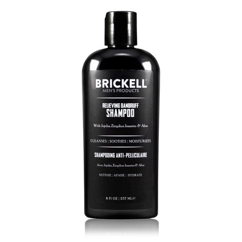 Brickell Men's Dandruff Shampoo - Natural & Organic Formula with Aloe, Jojoba Oil | 8 oz