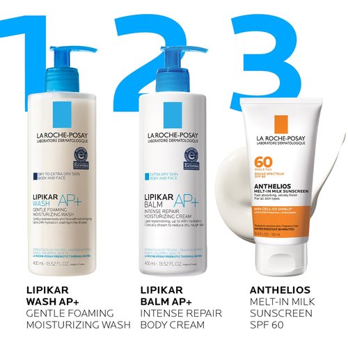 La Roche-Posay Anthelios Melt-In Milk Sunscreen SPF 60 - Lightweight, Oil-Free Formula for Body & Face