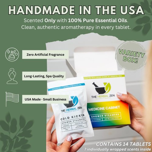 Shower Steamers Aromatherapy Tablets – Variety Pack - Shower Bombs Aromatherapy Made in USA – Valentines Day Gift for Her and Him – Natural Essential Oils – Adult Christmas Stocking Stuffers (14 pack)
