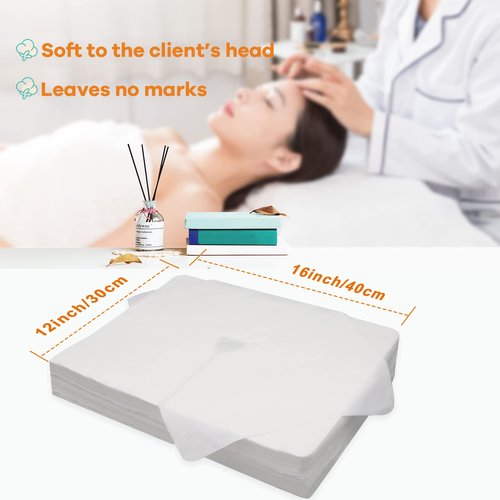 Luriseminger Disposable Face Cradle Covers–Medical-Grade, SPA Face Rest Covers Headrest Covers for Massage Tables Massage Chairs 16x 12inches/ 40 x 30 cm (200pc Large face Cover)