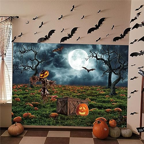 Halloween Photography Backdrop 7x5ft Spooky Pumpkin Party Banner