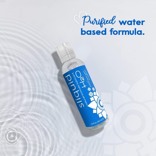 Sliquid H2O Water-Based Lubricant - Natural, Glycerin-Free Personal Lube | 2 Oz Clear & Unscented