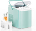 DUMOS Countertop Ice Maker - 26Lbs/24H Portable Ice Machine | 9 Bullet Cubes in 6 Mins, Self-Cleaning, Quiet, Green