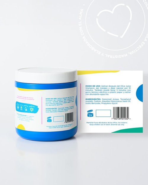 DEYA Carbon Activado- Activated Charcoal Mask for Deep Hydration and Repair Very Damaged Hair and Split Ends (16 OZ)