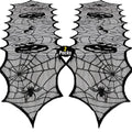 Halloween Table Runners Black Pumpkin Web Lace 18x72 Inch 2 Pack - Spider Web Design