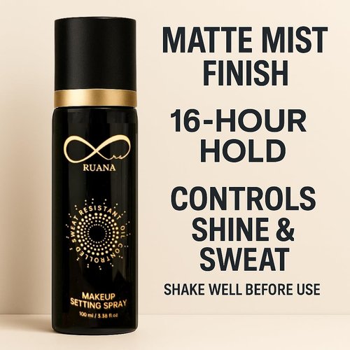 Ruana Makeup Setting Spray - Matte Finish, 16-Hour Hold & Oil Control Mist, 3.38 fl oz