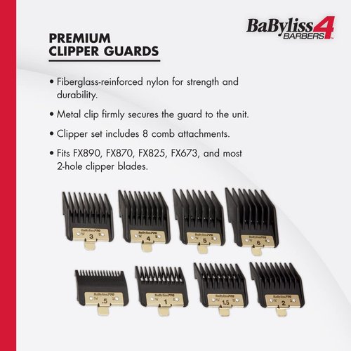 BaBylissPRO Clipper Guards - Precision Fit Hair Cutting Accessories | Durable & Easy to Use
