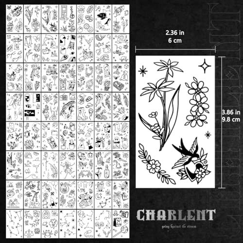 56 Sheets Waterproof Temporary Tattoos for Adults - Realistic & Easy to Remove