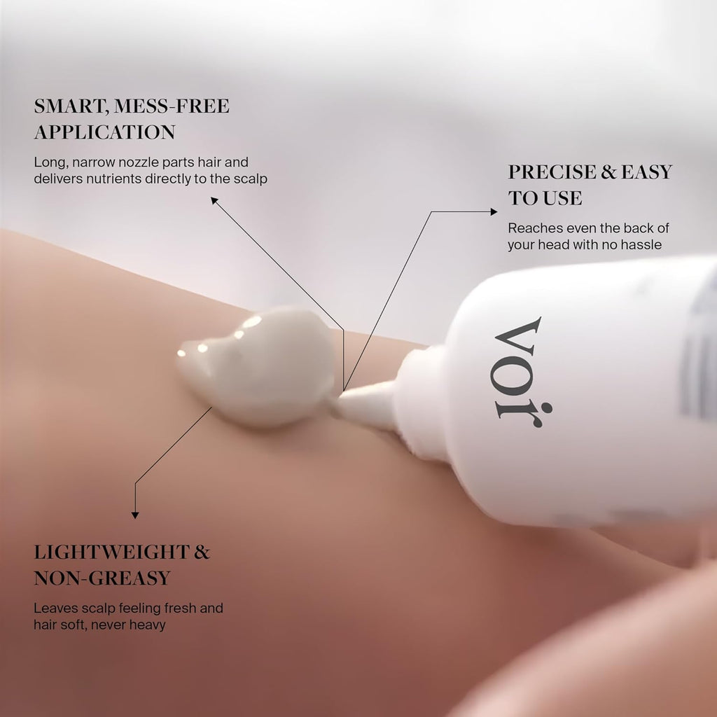 Voir Haircare Scalp Serum - Hydrating & Calming Formula for Dry, Itchy Scalp | 30ml with Canadian Glacial Oceanic Clay