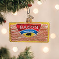 Bacon Glass Christmas Ornament - Handcrafted Holiday Food Decoration