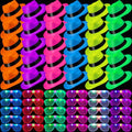 Neon Party Supplies Glow in the Dark Party Favors for Hora Loca Carnival - Neon Hats & Glasses 60 PCS