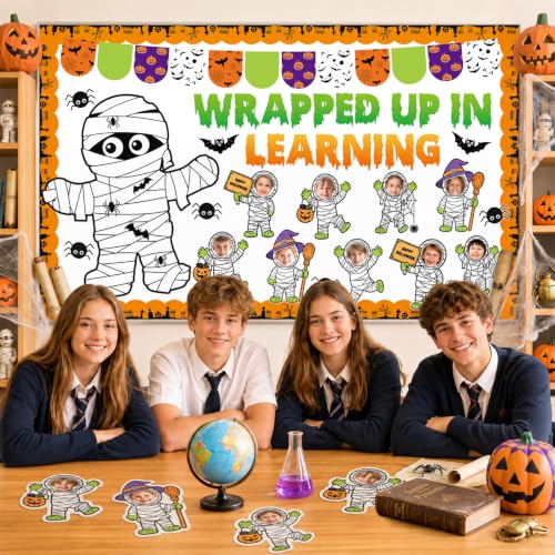 Halloween Mummy Bulletin Board Set - Wrapped Up in Learning Classroom Decor - Variation: Halloween