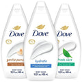 Dove Body Wash Variety 3-Pack – Hydrate, Fresh Care, and Gentle Pamper, 15.22 Oz Ea