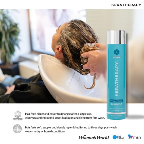 Keratherapy Moisture Shampoo - Anti-Frizz Formula for Oily Scalp & Dry Ends | 10.1 fl. oz. (300 ml)