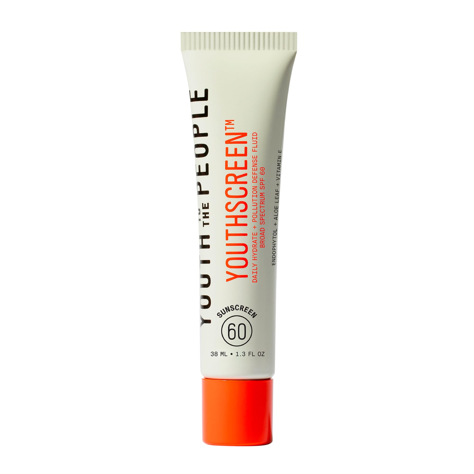 Youth To The People Youthscreen Sunscreen with SPF 60, Daily Hydration + Pollution Defense, Invisible Broad Spectrum Sunscreen, No White Cast, Dewy Finish, Non-comedogenic -1.3 fl oz