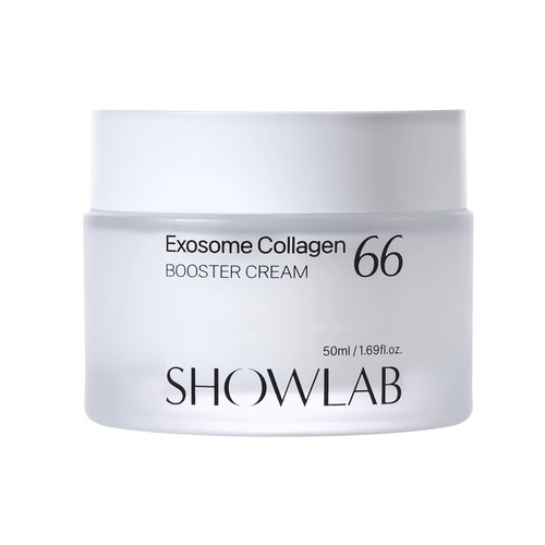 SHOWLAB Exosome Collagen 66 Booster Cream - Korean Face Moisturizer with 66% Collagen Extract, 9 Peptides Complex, Niacinamide, Adenosine - Anti-Aging Firming Cream for All Skin Types, 1.7 oz
