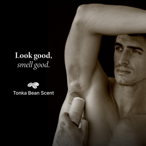 Blind Barber Aluminum-Free Deodorant - 98% Natural Men's Stick With Shea Butter & Coconut Oil - Odor-Fighting Tonka Bean Scent (2.3 oz)