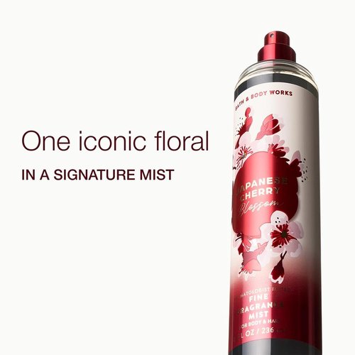 Bath & Body Works Japanese Cherry Blossom Mist | Long-Lasting Floral Body Spray for Women, 8 fl oz - 2 Pack