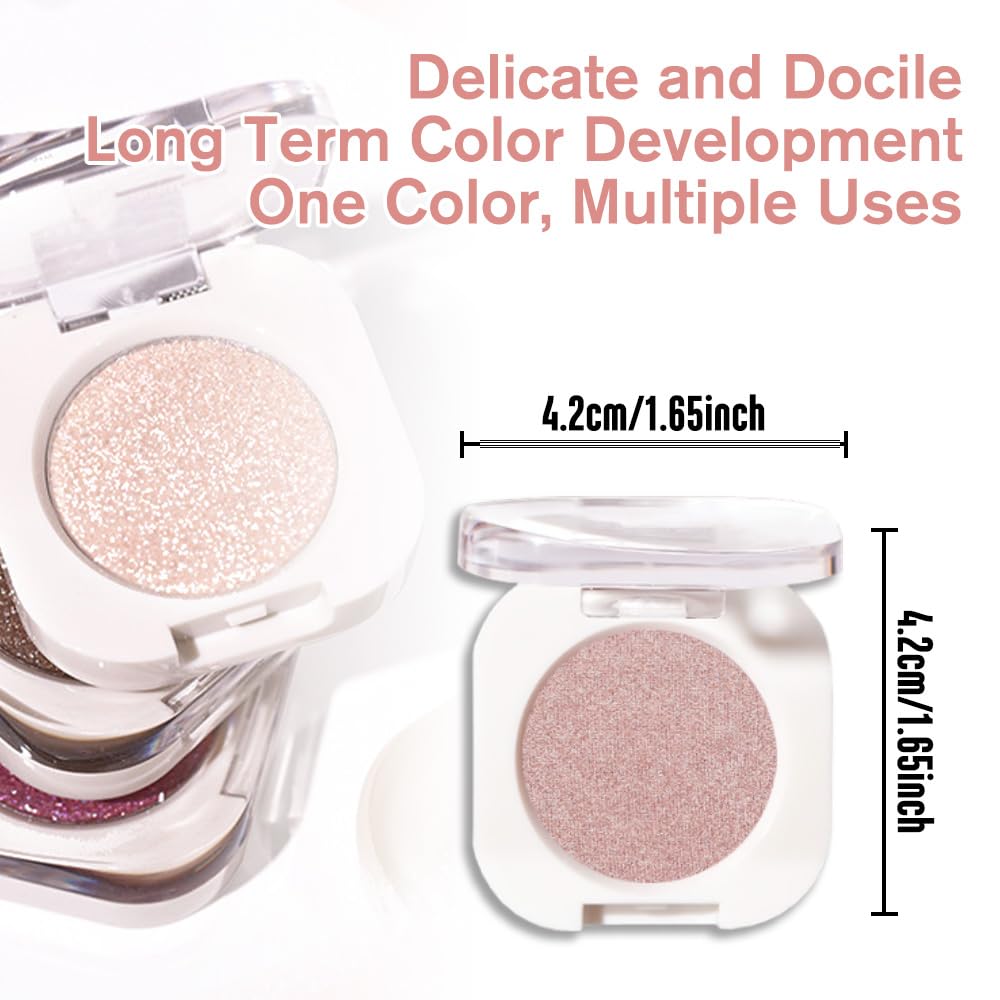 WanTuoluo Champagne Shimmer Eyeshadow - Rose Gold Glitter Cream for Effortless Eye Makeup | 24g