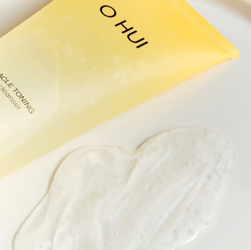 O HUI Miracle Toning Jelly Cleanser | Gentle Cleanser Face Wash | Hyaluronic Acid, Vitamin C, AHA, PHA, Glycerin | Facial Cleanser | Glowing Skin | Dullness | Korean Skin Care