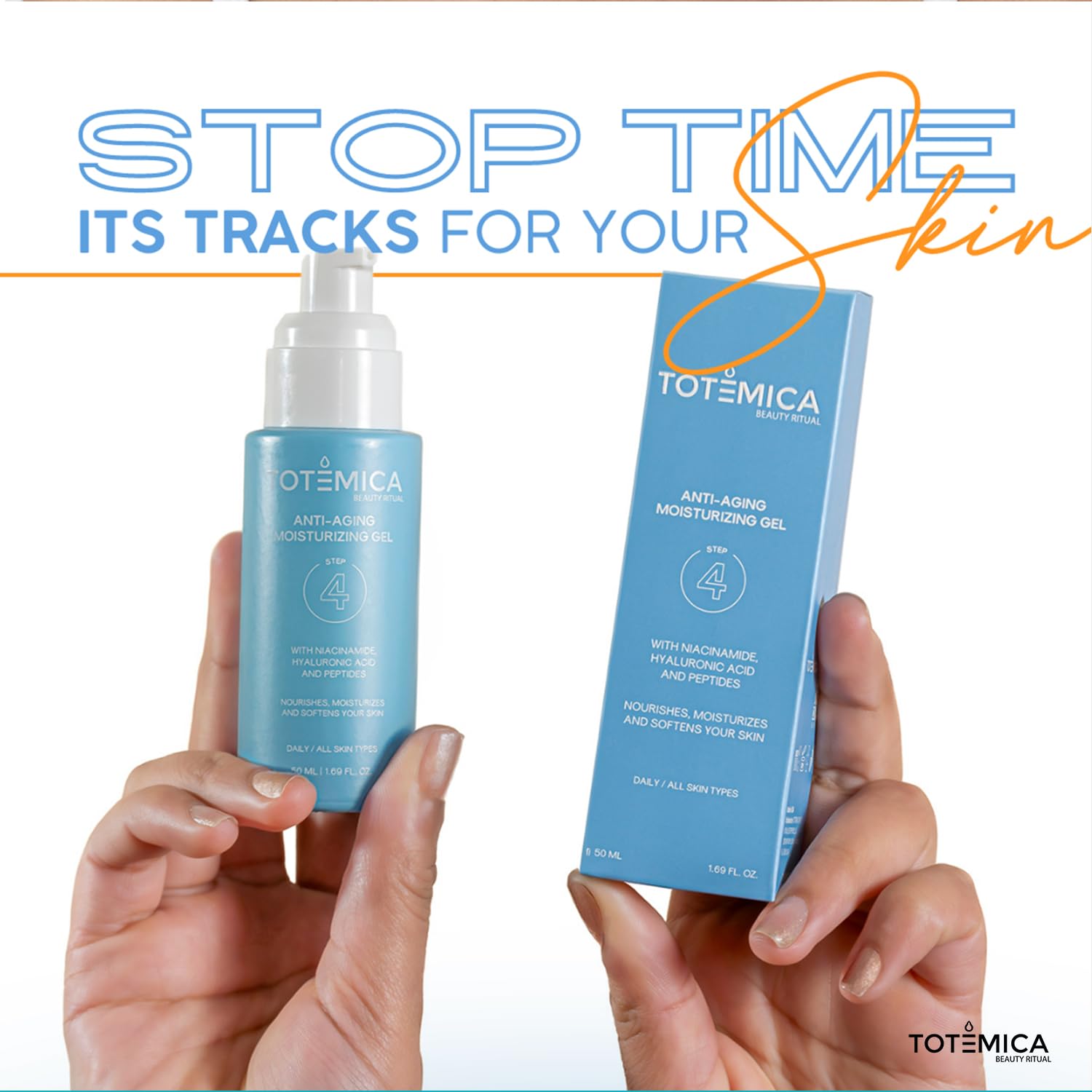 TOTEMICA Face Moisturizer - Anti-Aging Serum with Niacinamide & Hyaluronic Acid | Vegan & Cruelty-Free (1.69 Fl Oz)