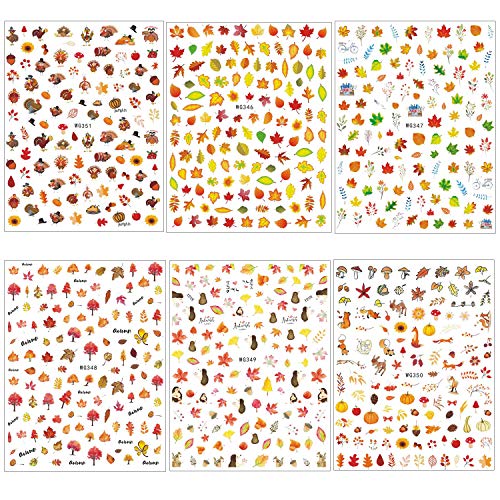 Halloween and Fall Nail Art Decals - 1000+ Self-Adhesive Stickers for Manicure & Pedicure