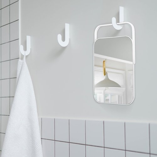 Tetnsk Makeup Mirror, 8 Inch Portable Vanity Mirror with 180°Adjustable Stand for Vanity Makeup Home Salon Travel Use, White