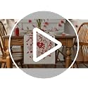Valentine's Table Runner 13x48 Inch Wild Flowers Leaves Romantic Decor for Home Party