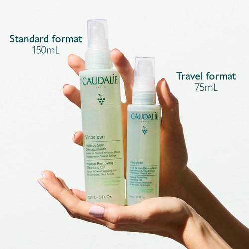 Caudalie Vinoclean Cleansing Oil - Gentle Waterproof Makeup Remover for All Skin Types