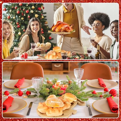 Christmas Snowman Charcuterie Board Set - Bamboo Cheese Platter Tray, 2-Piece
