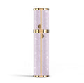 FENHON Perfume Travel Refillable Bottle, Glitter Leather Atomizer for Perfume, Portable Size Cologne Sprayer, Mini Fragrance Spray Bottle for Woman & Man Essentials (8ML Purple)