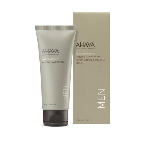 AHAVA Men's Mineral Hand Cream - Nourishing & Fast-Absorbing Formula, Prevents Dryness | 3.4 Fl. Oz