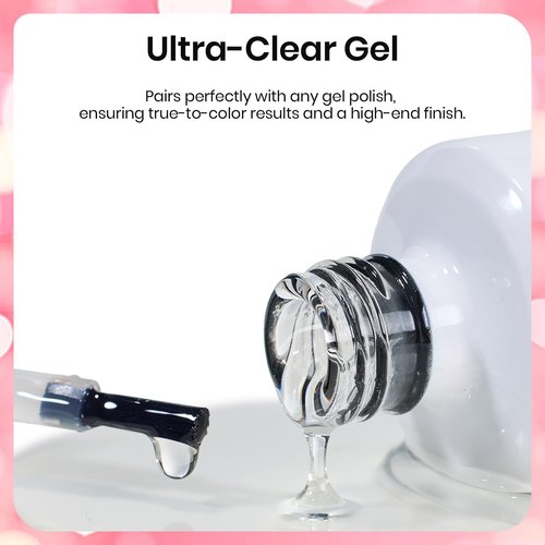Beetles Blooming Gel Nail Polish Kit - Hema Free Clear Blooming Gel with Red Nail Polish & Nail Art Brush, Soak Off UV/LED for Flower Marble Watercolor Nail Designs DIY Gift Set