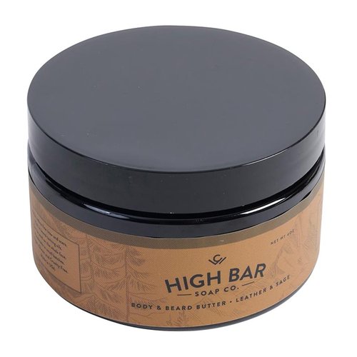 Body & Beard Butter by Luxe | Vegan, Gluten-Free Men's Grooming - 4 oz Leather & Sage