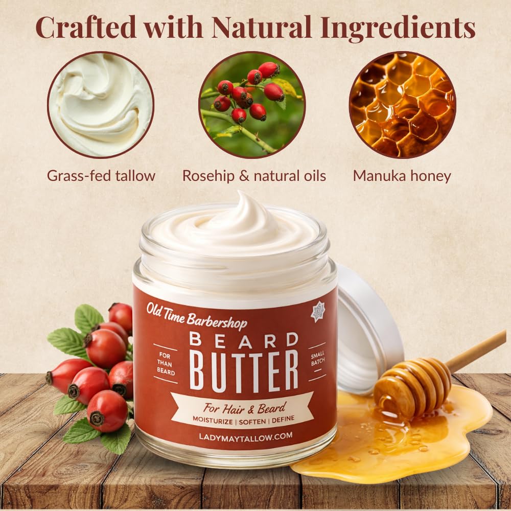 Tallow Man Beard & Body Butter for Men - All-Natural Moisturizer | Luxurious Hydration