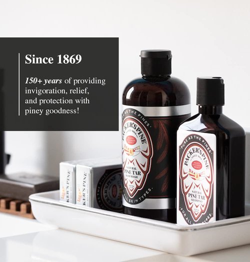 Packer's Pine Tar Conditioner - Natural Psoriasis Relief for Men with Pine Oils | 8 Fl Oz