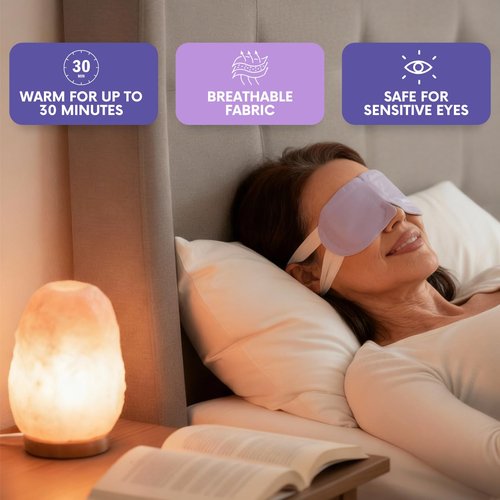 LumiDew Steam Eye Mask, Self Heating Heated Eye Mask for Sleep, Warm Compress for Eyes, Moist Heat for Dry Eye Relief, Stye Eye Treatment, Spa, Travel Essentials, Unscented 16 Pack