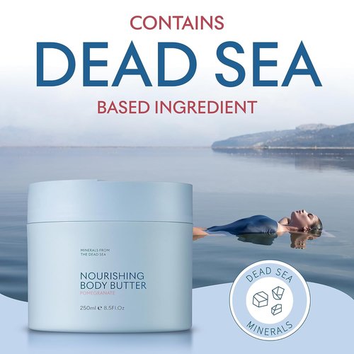 SEACRET Dead Sea Body Butter - Ultra-Rich Moisturizing Cream with Shea Butter & Coconut Oil, 8.5 fl. oz.