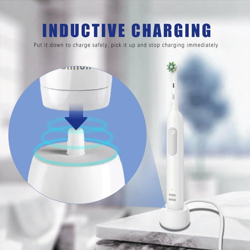 Charger Replacement Fit for Oral B Electric Toothbrush IO Series 3 4 5 6, 3757, Inductive Charging Base Portable Waterproof Power Cord