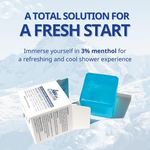 Skiennix Cool Menthol Body Soap Bar - Refreshing Cleanser with 3% Menthol | 4.93oz for Men & Women